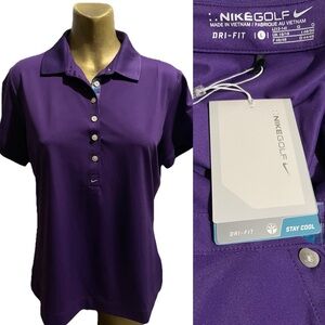 NIKE GOLF NWT Purple Dri-Fit Athletic TOP Size Large
